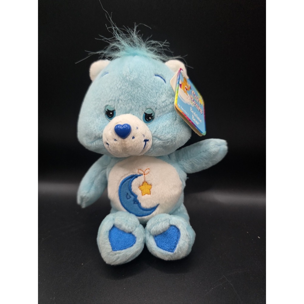Vintage 2002 Care Bears Bedtime Bear Blue Plush 7in New with Tags